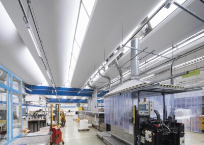 Photographie de Eclairage, Intérieur, Architecture à , Boulazac, 24, France, représentant Imprimerie de La poste à Boulazac